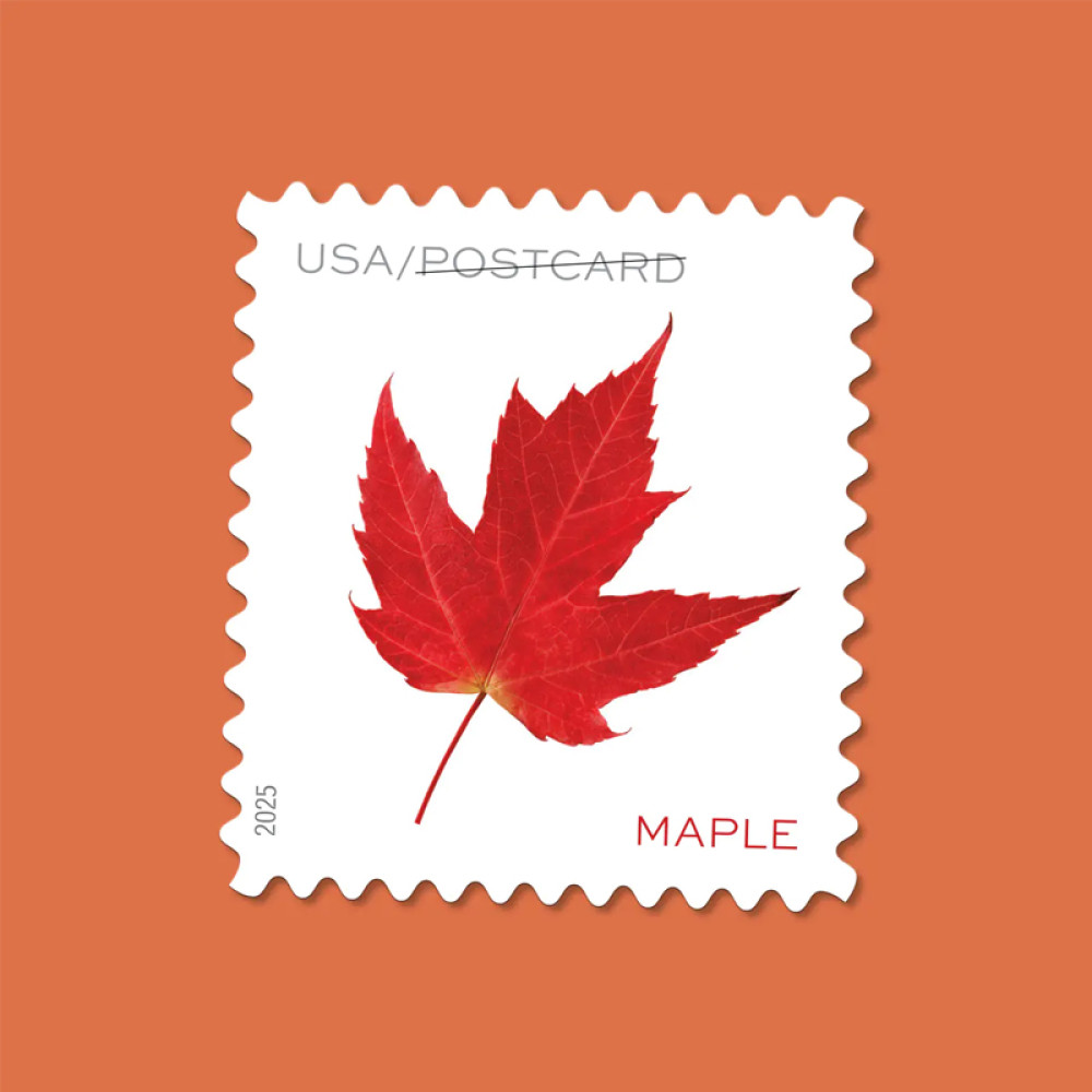(2025) Vibrant Leaves Postcard Stamps, Sheet of 20 | Multiple Stamp Designs and Formats