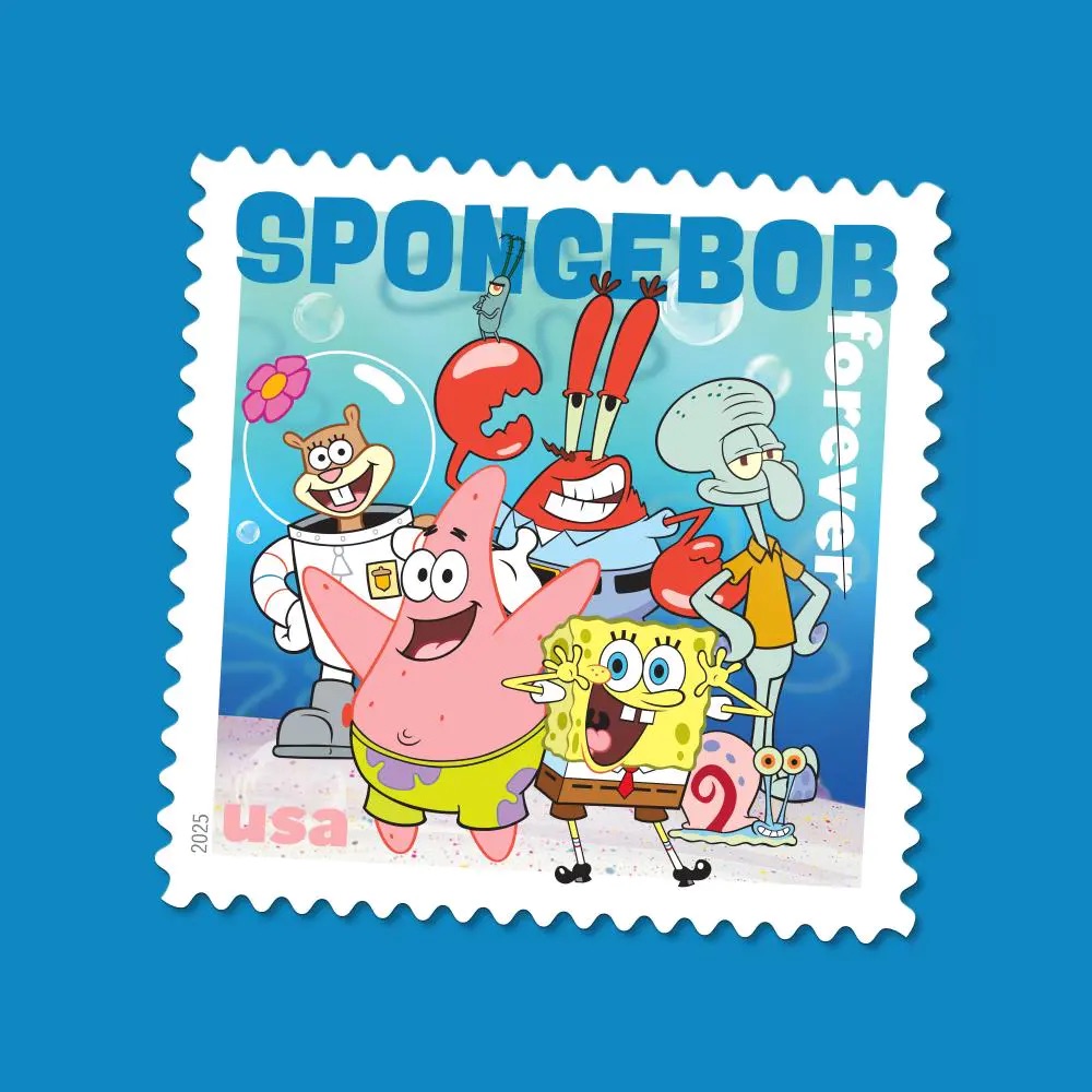 (2025) SpongeBob Squarepants Stamps, Sheet of 16
