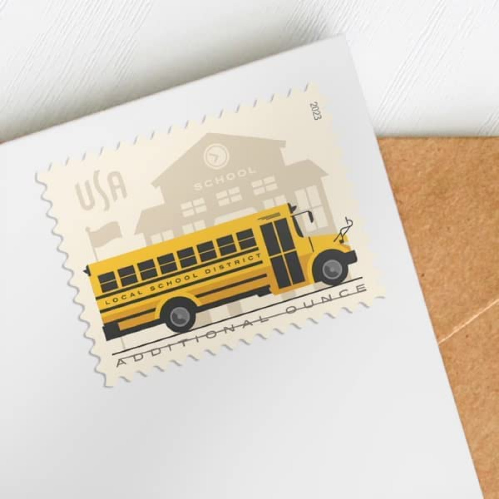(2023) US School Bus Additional Ounce Postage Stamps 1 Coil of 100