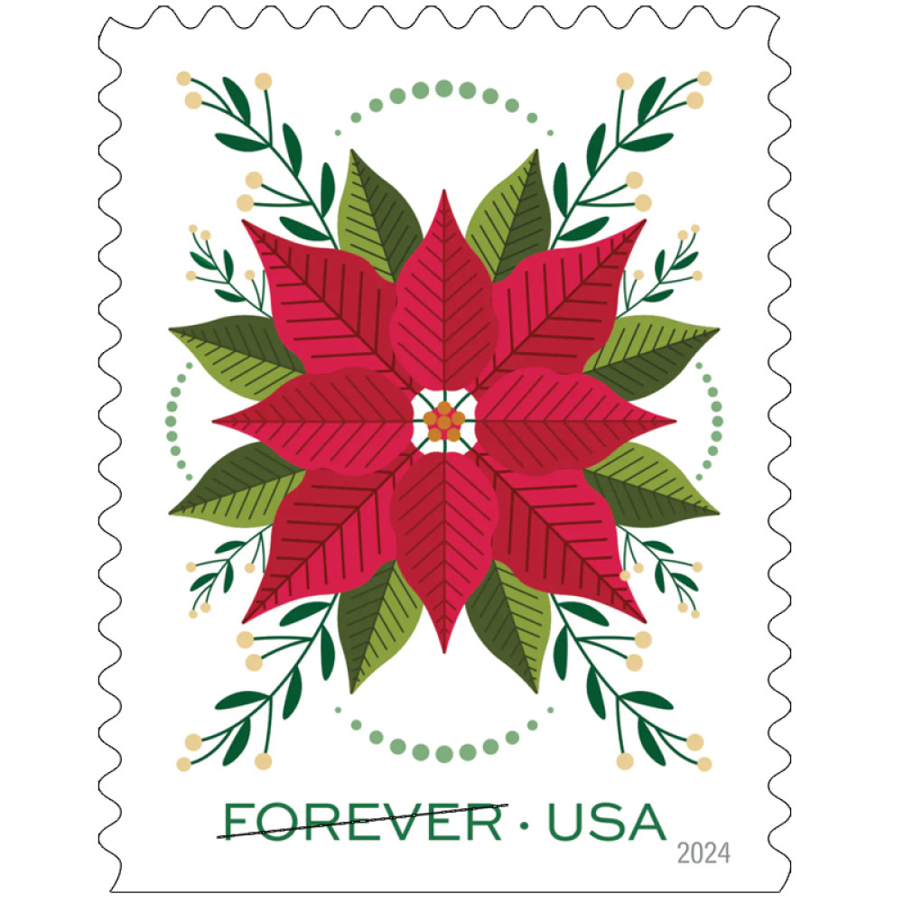 (2024) Holiday Joy Forever Stamps, Book of 20|Multiple Stamp Designs