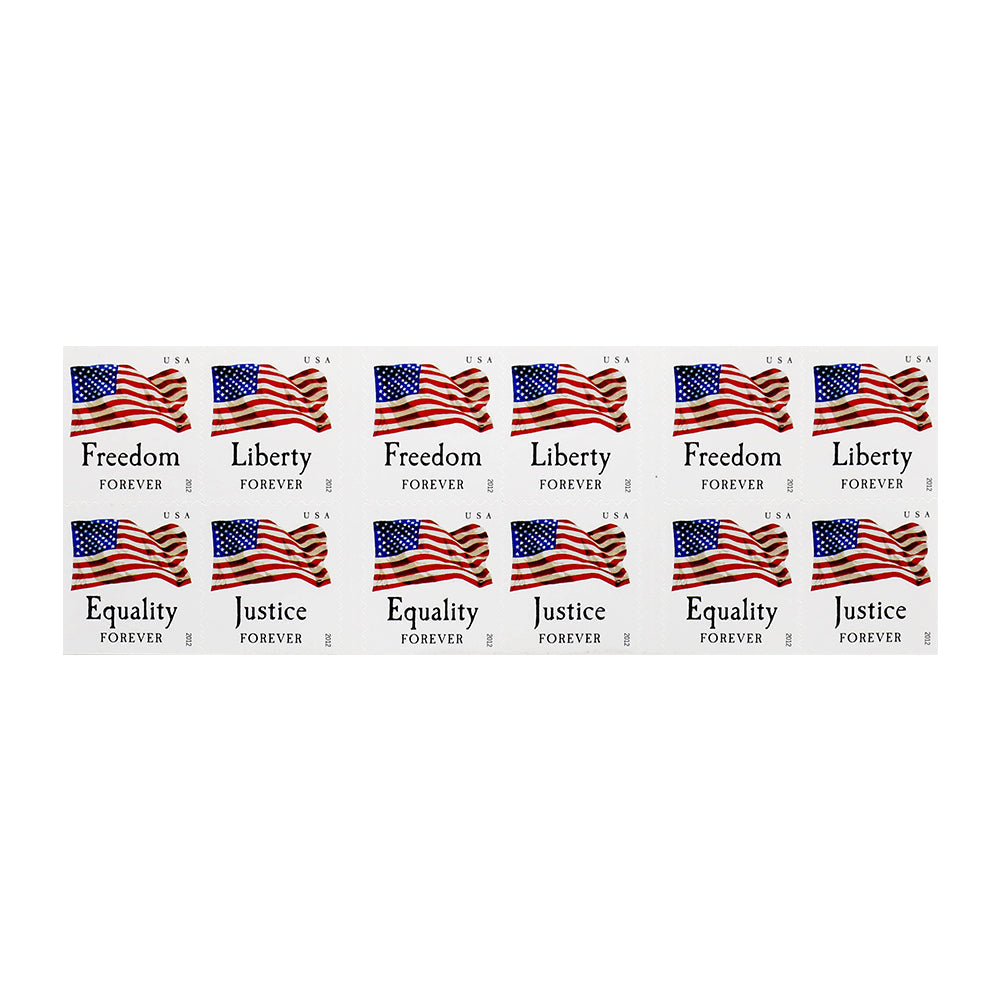 (2012) USPS Forever Stamps Four Flags Flag and Equality